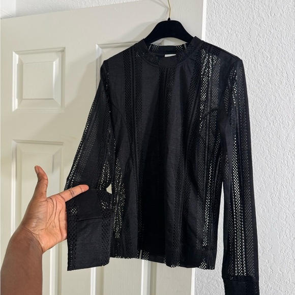 GANNI Mesh Mock Turtleneck - Picture 3 of 7